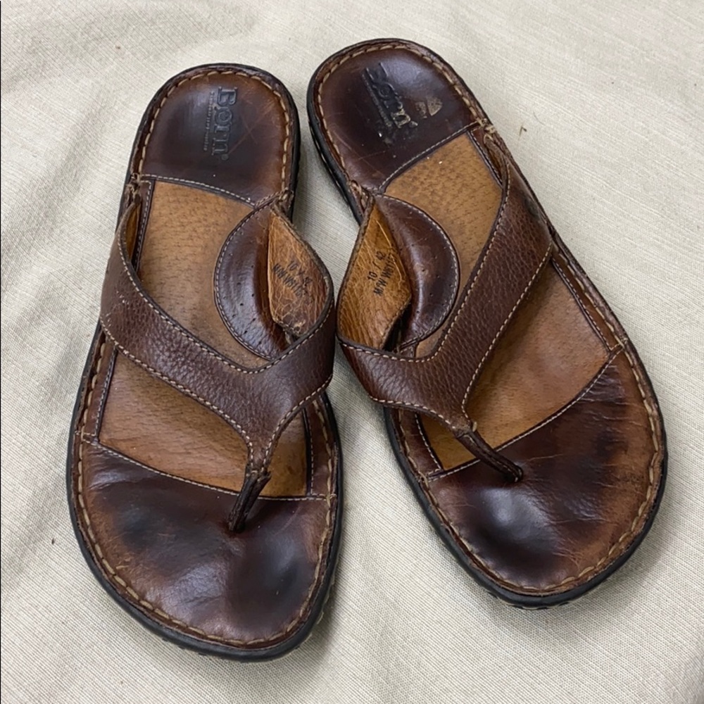 Born brown leather sandals